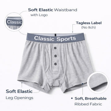 Men’s Classic Ribbed Boxer Shorts 01